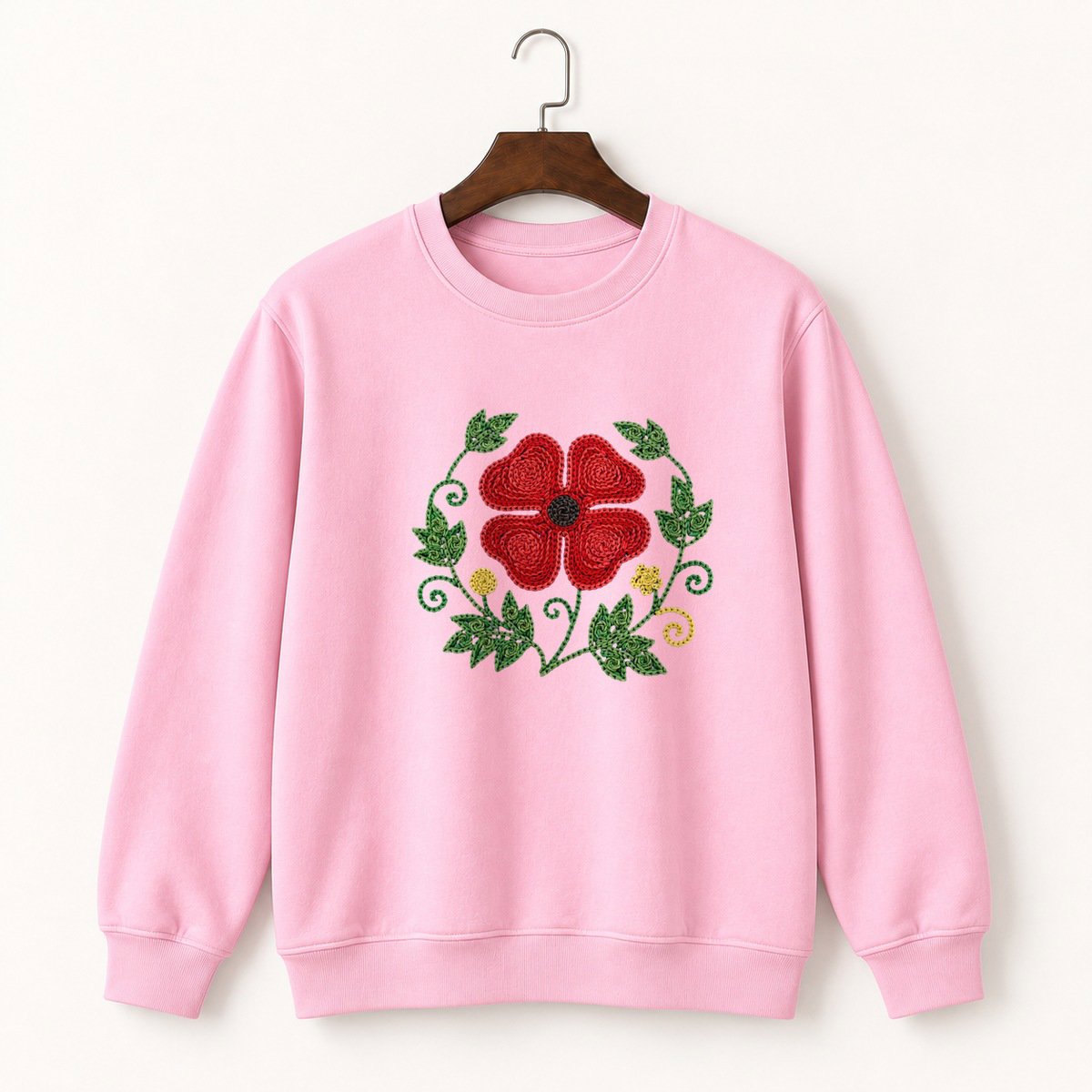 Poppy Flower Crewneck Sweatshirt 4