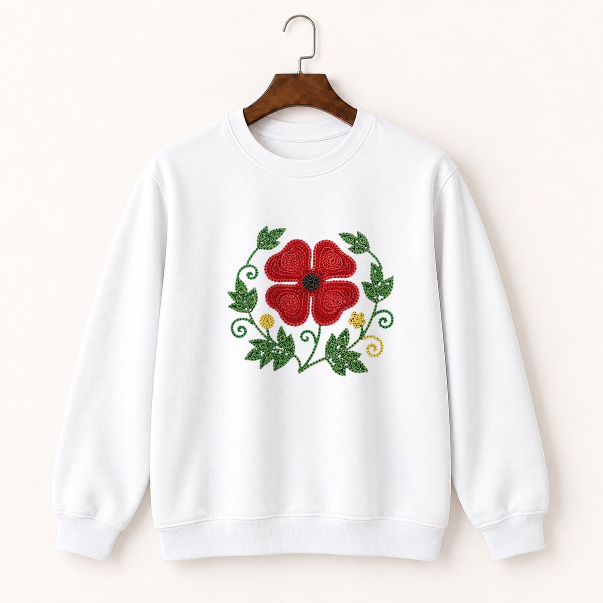 Poppy Flower Crewneck Sweatshirt 5
