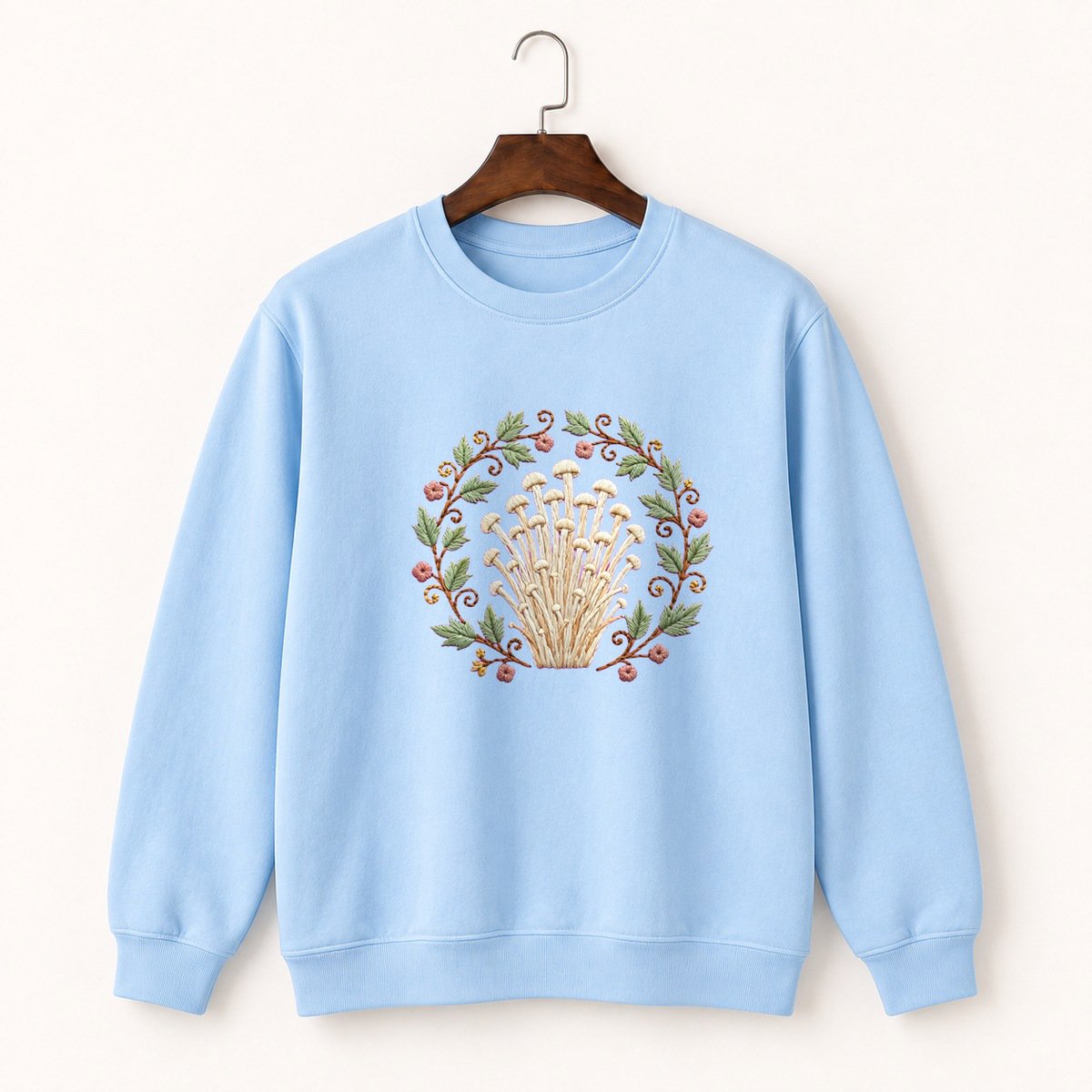 Enoki Mushroom Crewneck Sweatshirt 1