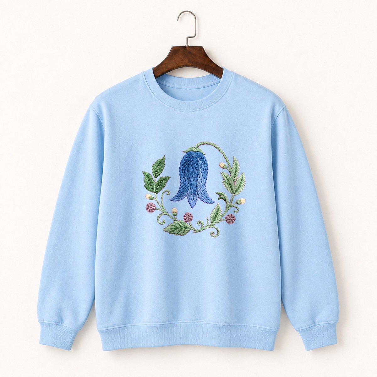 Bluebell Flower Crewneck Sweatshirt 1