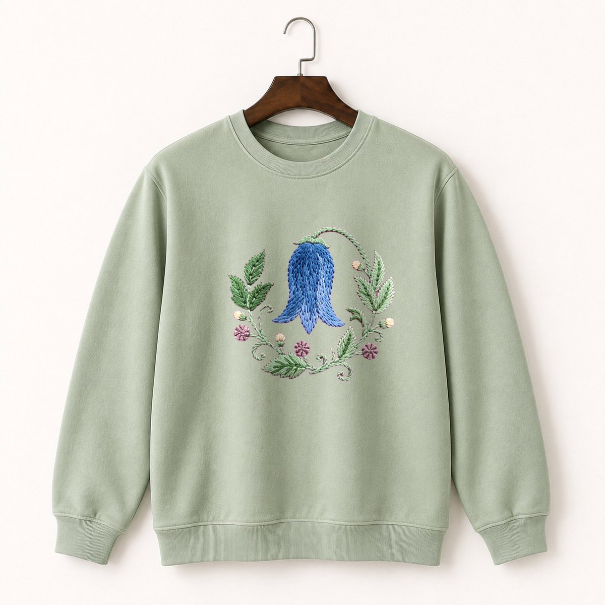 Bluebell Flower Crewneck Sweatshirt 2