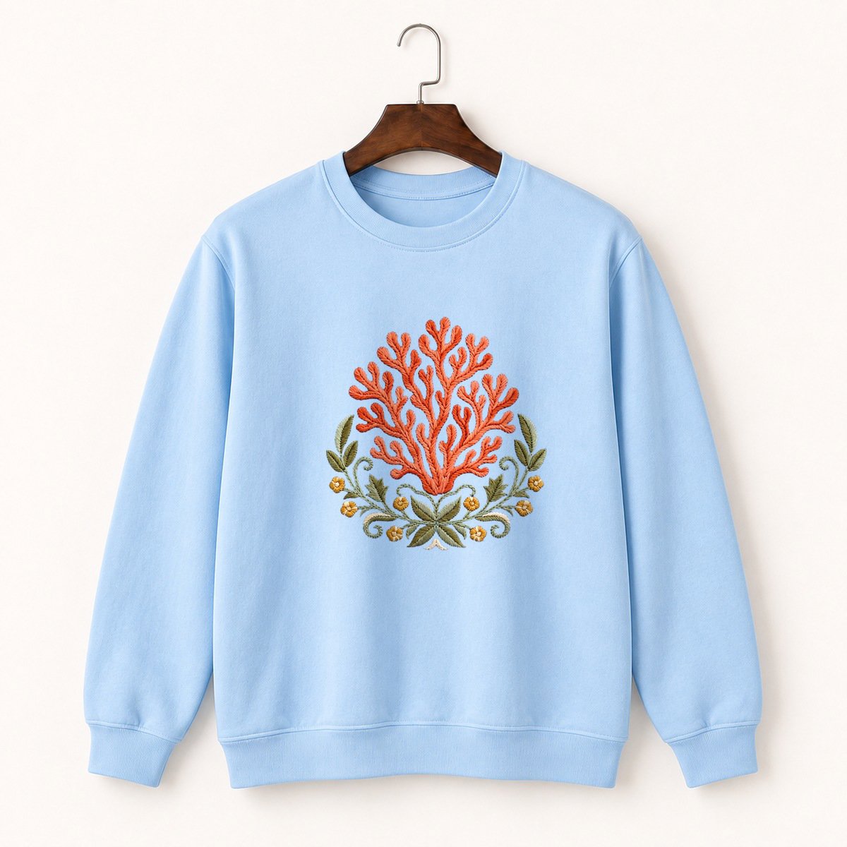 Coral Mushroom Crewneck Sweatshirt 1