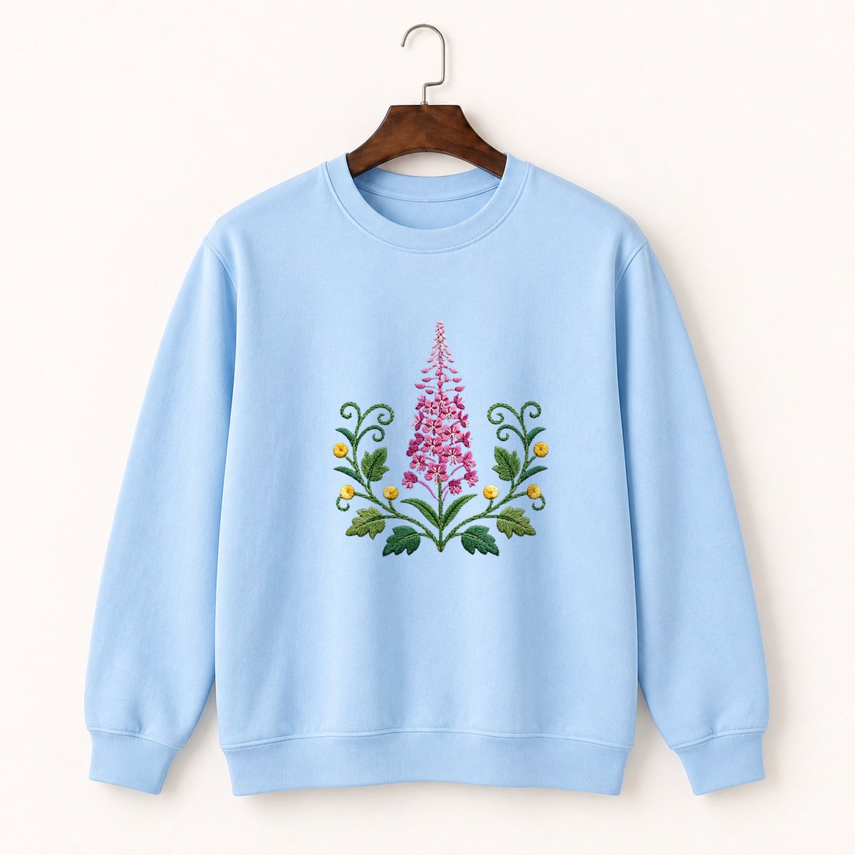 Fireweed Flower Crewneck Sweatshirt 1