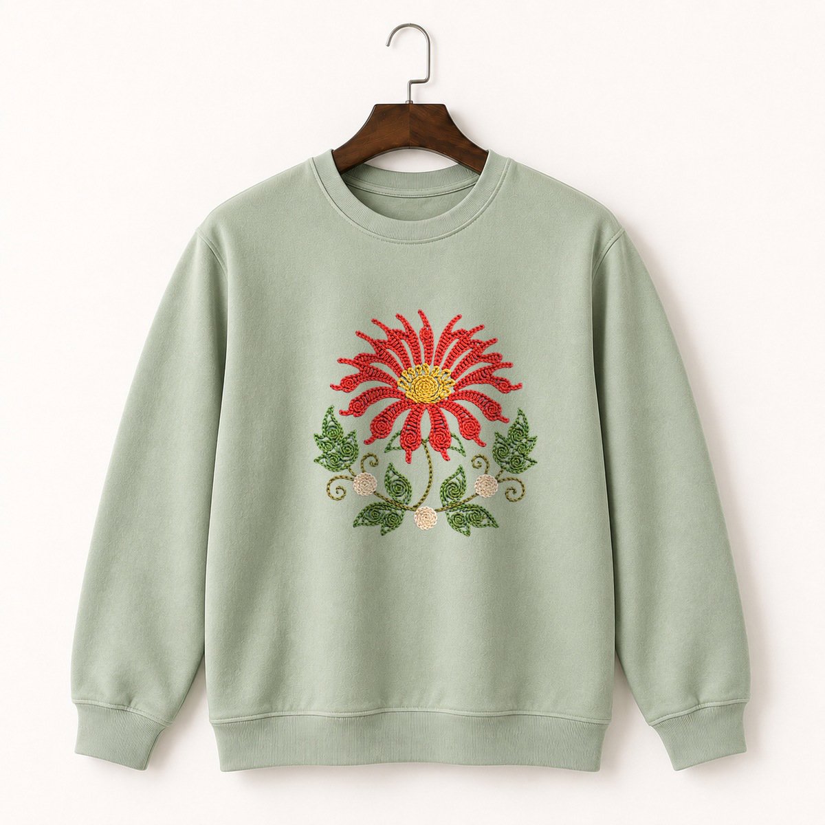 Bee Balm Flower Crewneck Sweatshirt 2