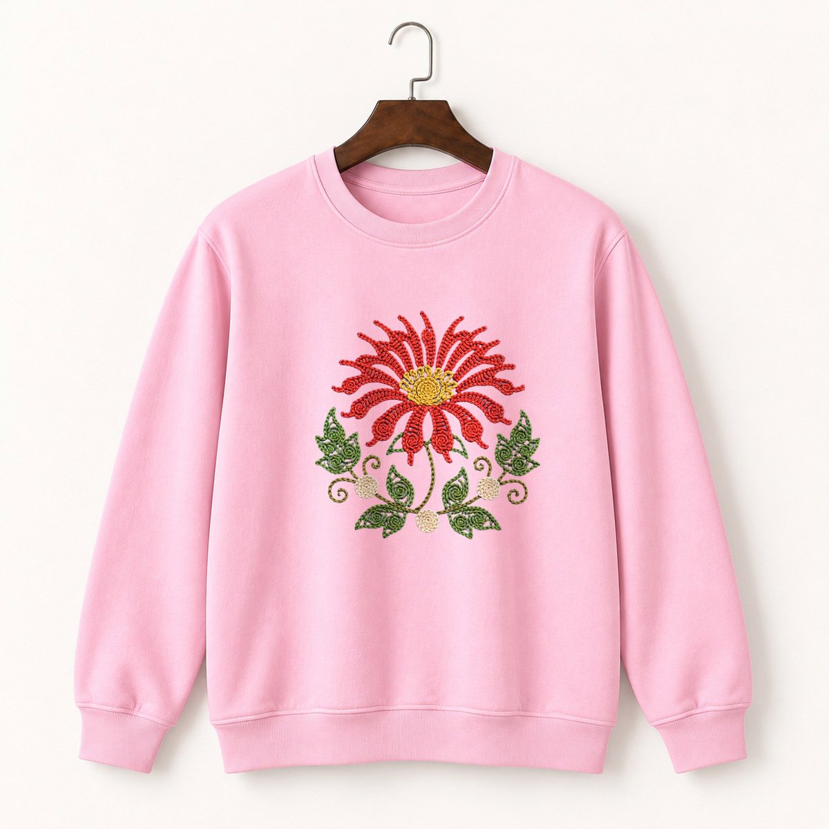 Bee Balm Flower Crewneck Sweatshirt 4