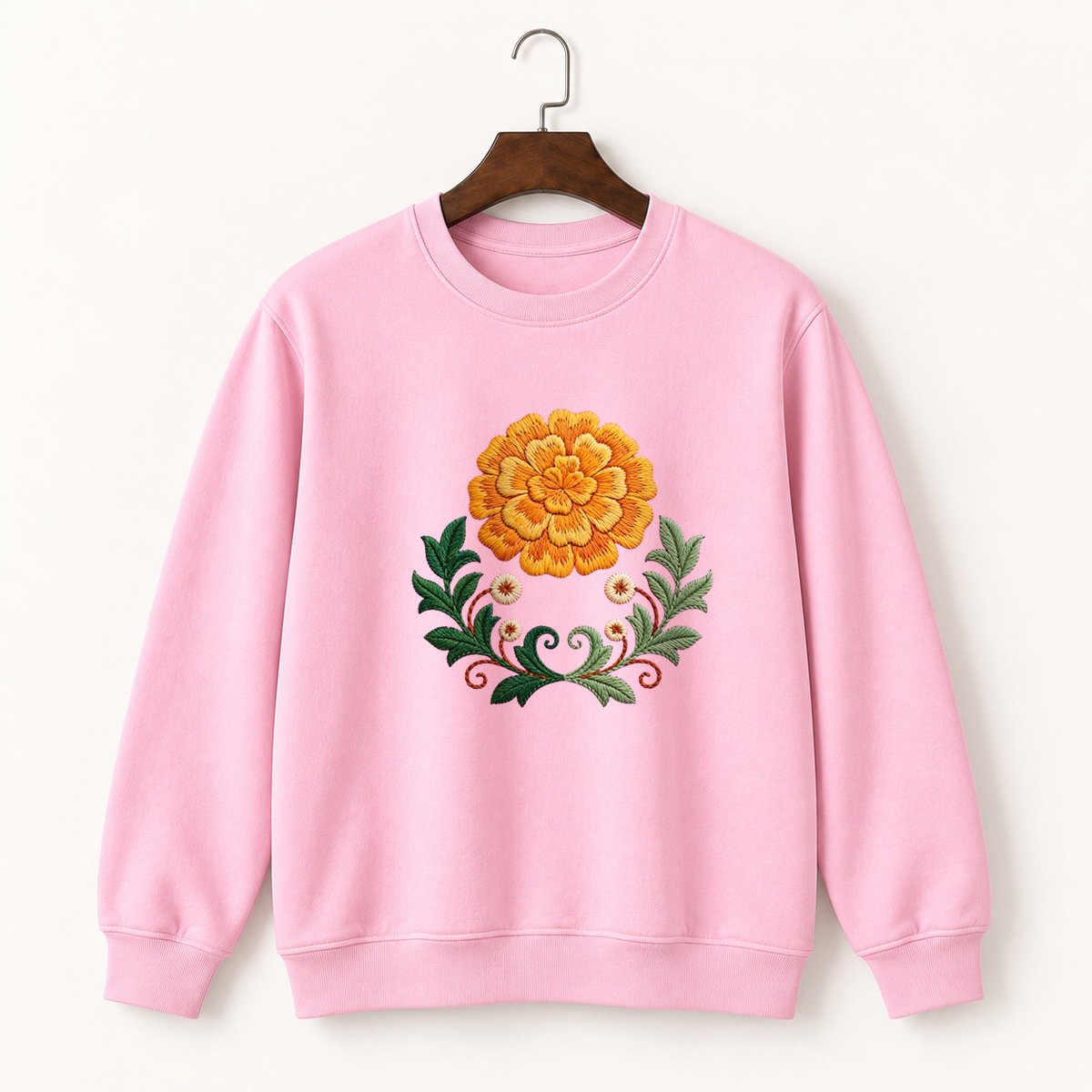 Marigold Flower Crewneck Sweatshirt 4