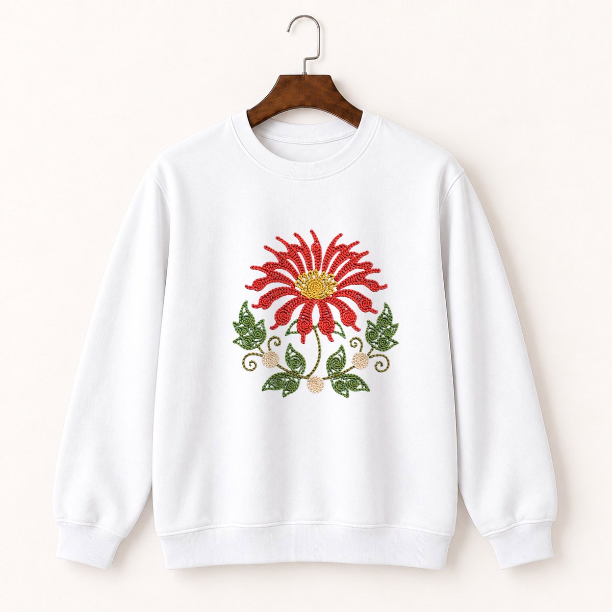 Bee Balm Flower Crewneck Sweatshirt 5