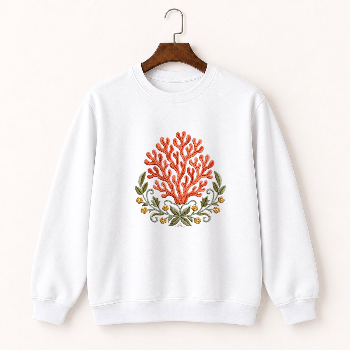 Coral Mushroom Crewneck Sweatshirt 5
