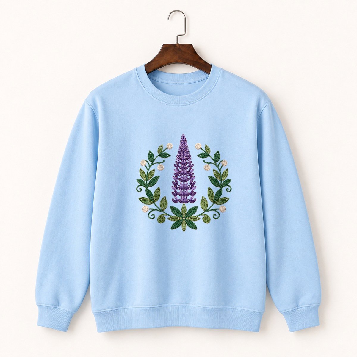 Lupine Flower Crewneck Sweatshirt 1