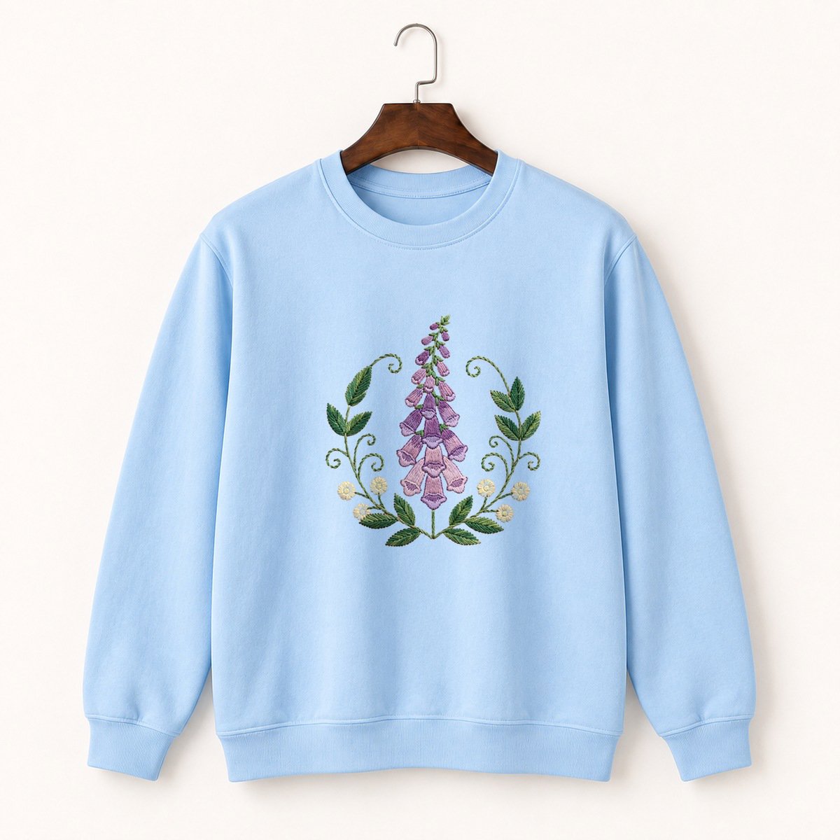Foxglove Flower Crewneck Sweatshirt 1