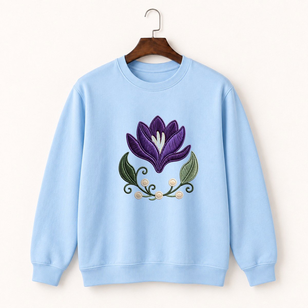 Crocus Flower Crewneck Sweatshirt 1