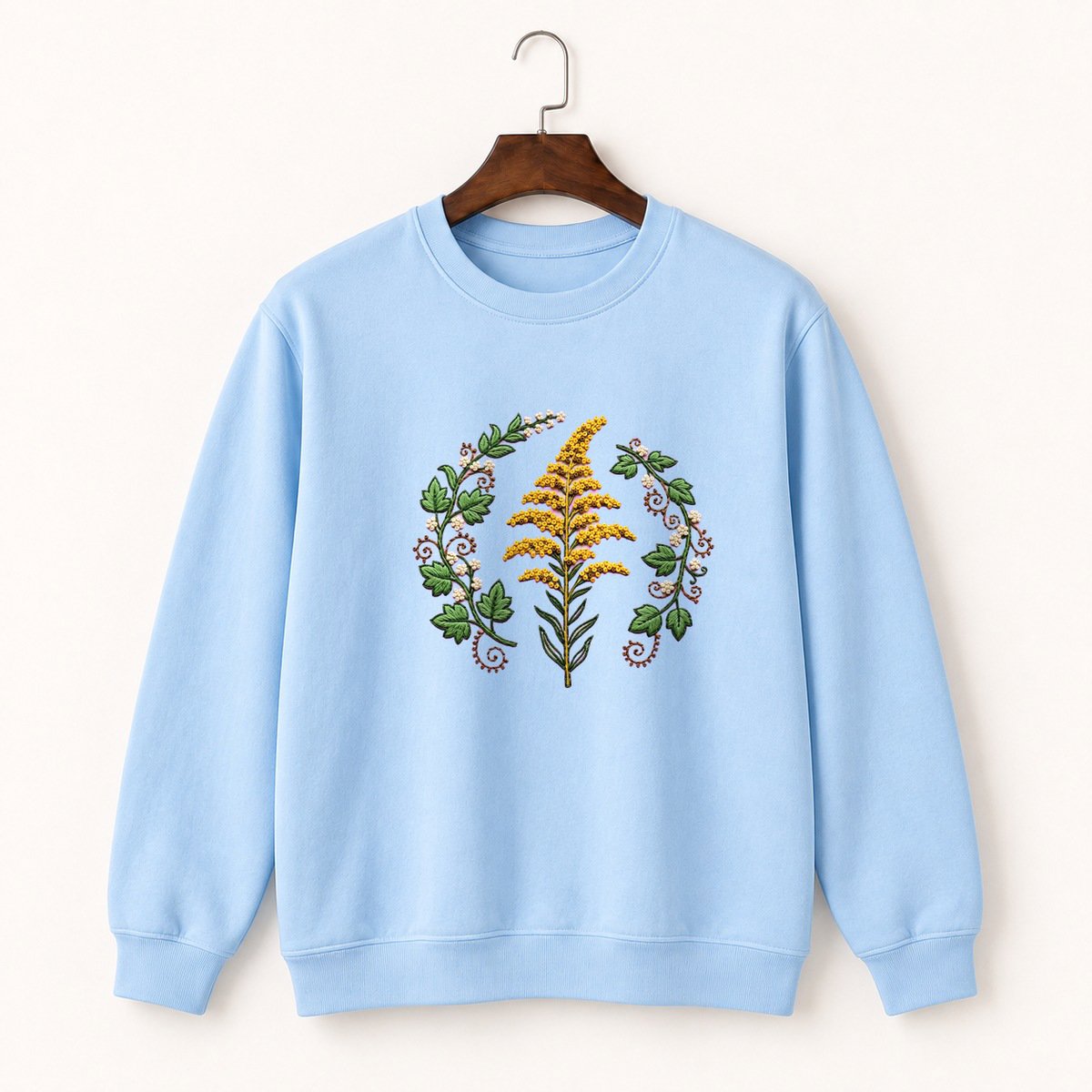 Goldenrod Flower Crewneck Sweatshirt 1