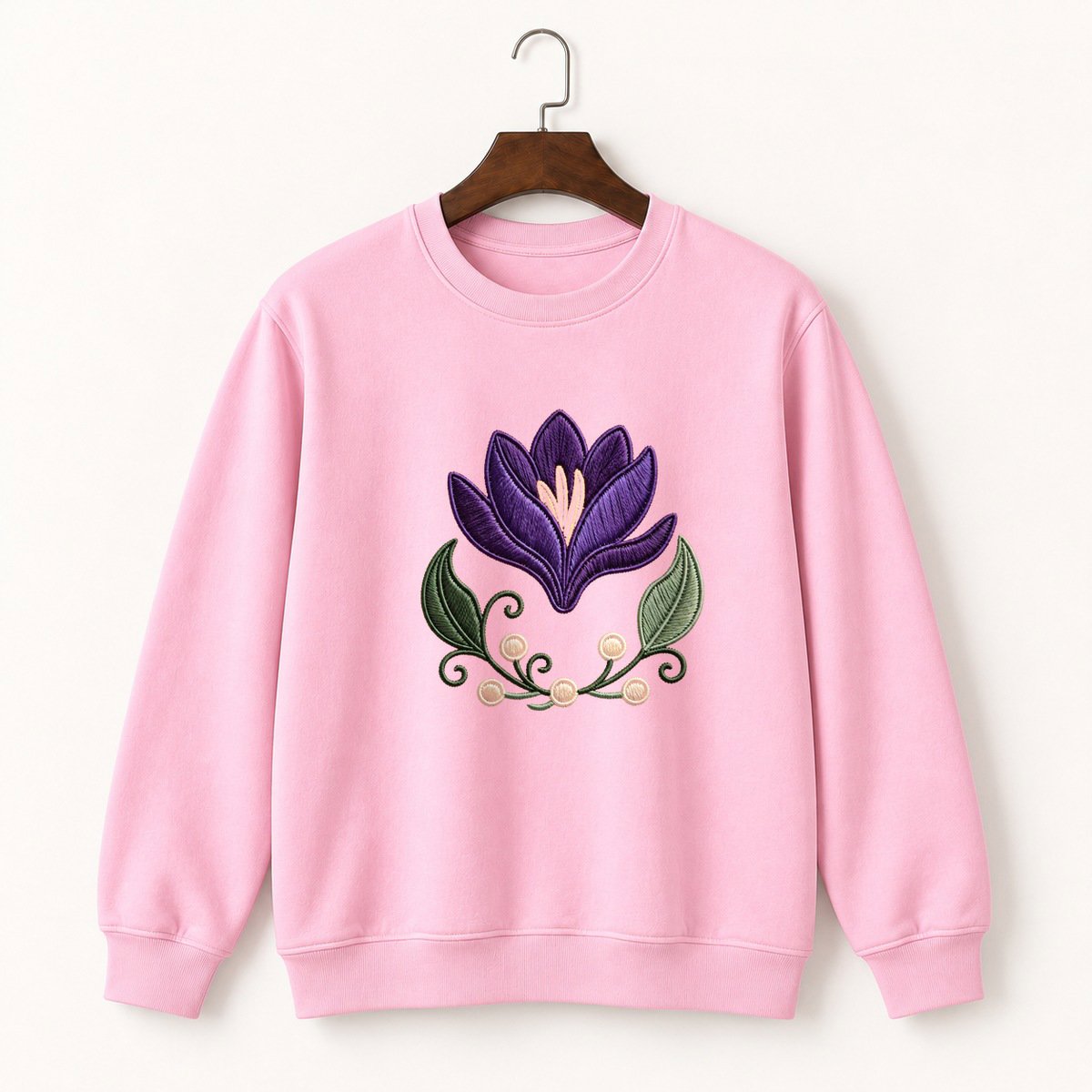 Crocus Flower Crewneck Sweatshirt 4