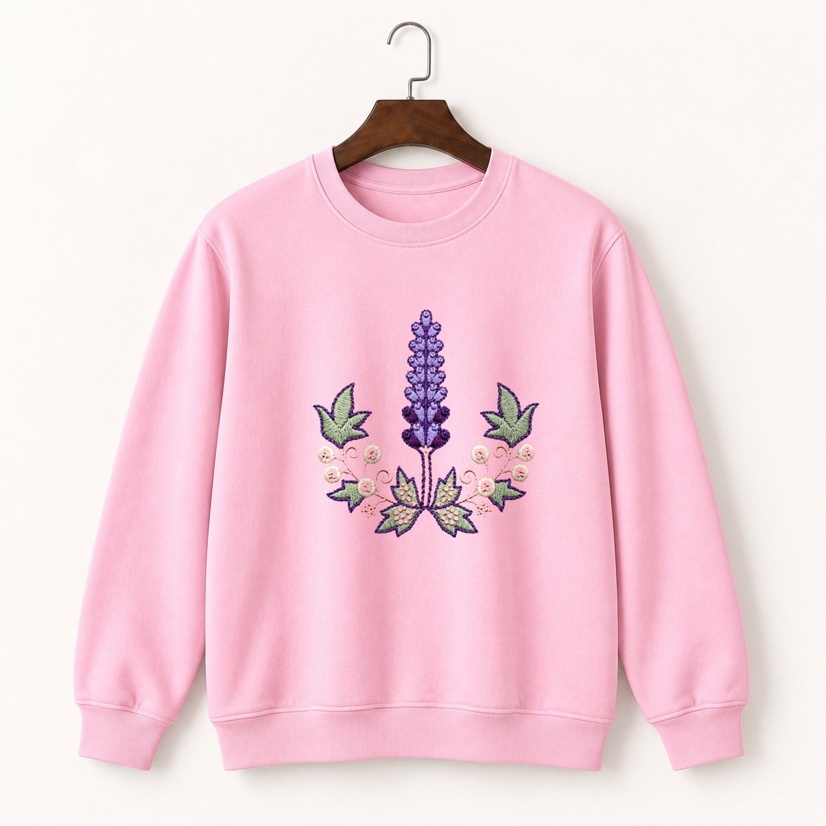 Lavender Flower Crewneck Sweatshirt 4