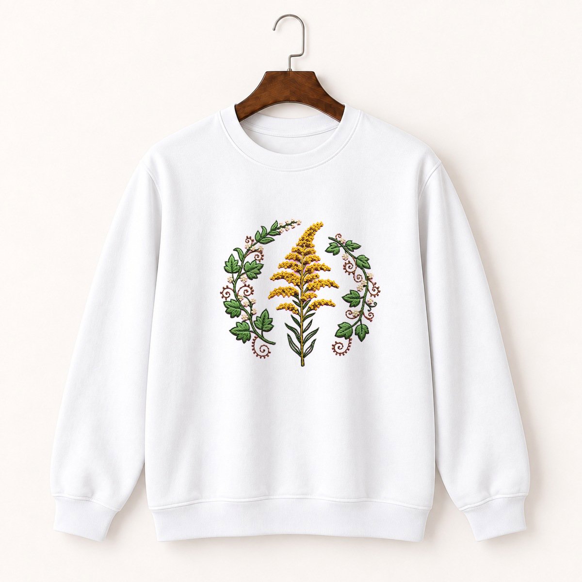 Goldenrod Flower Crewneck Sweatshirt 5