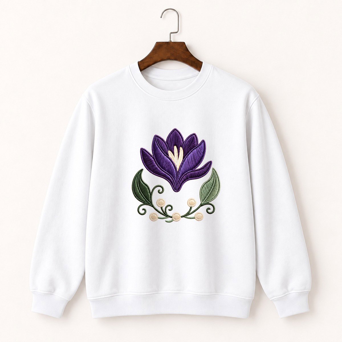 Crocus Flower Crewneck Sweatshirt 5