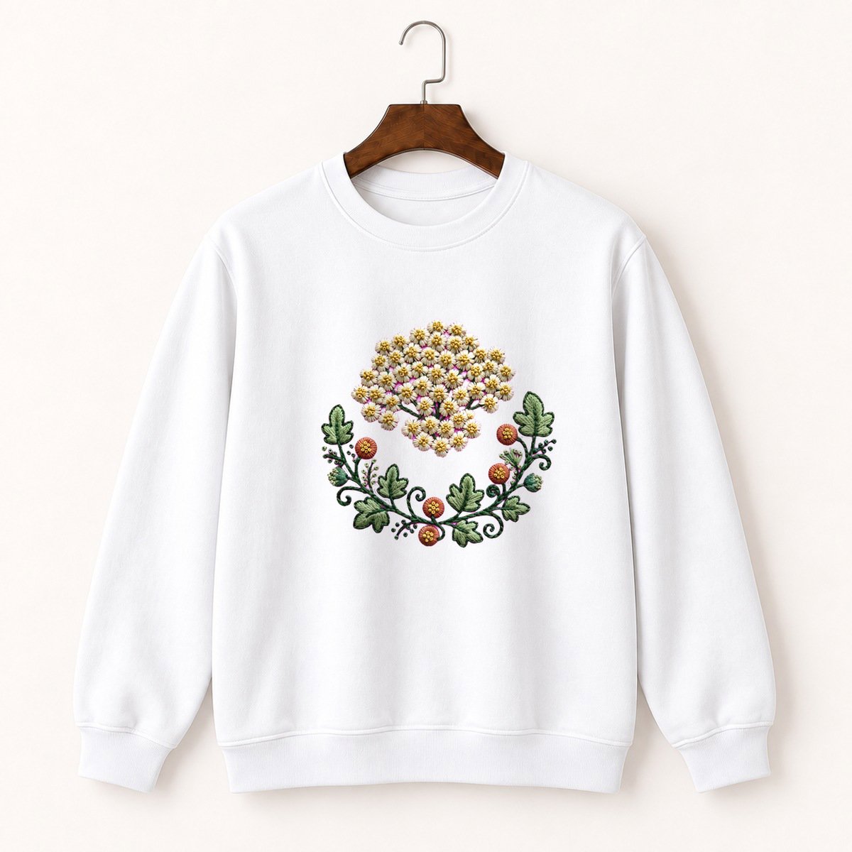 Yarrow Flower Crewneck Sweatshirt 5