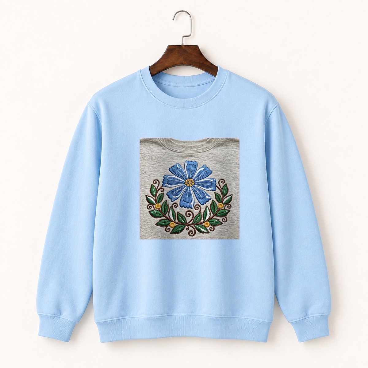 Chicory Flower Crewneck Sweatshirt 1