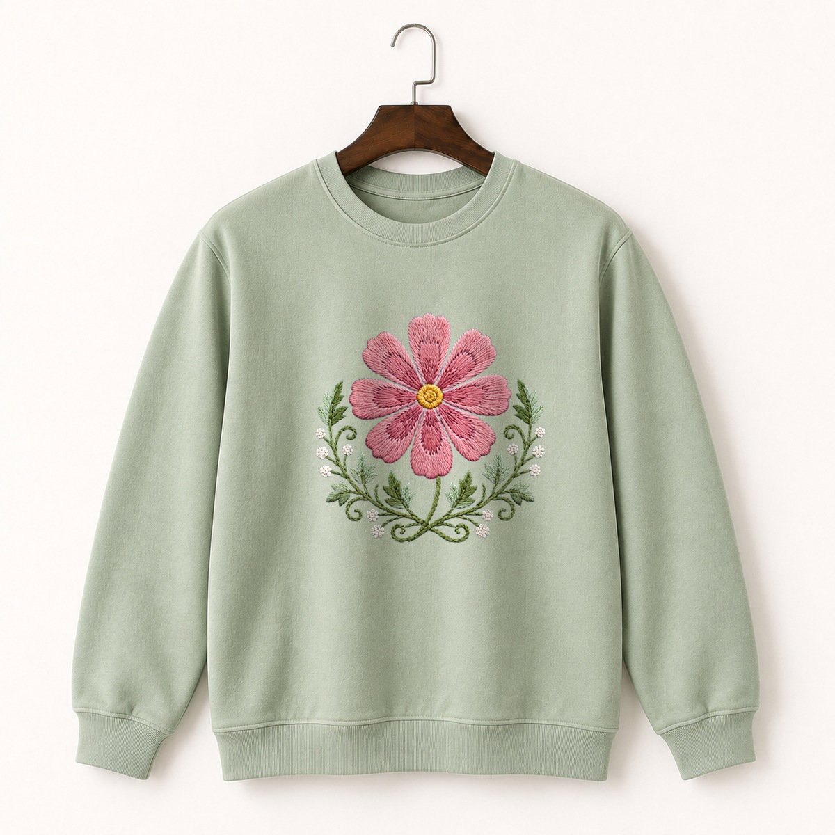 Cosmos Flower Crewneck Sweatshirt 2