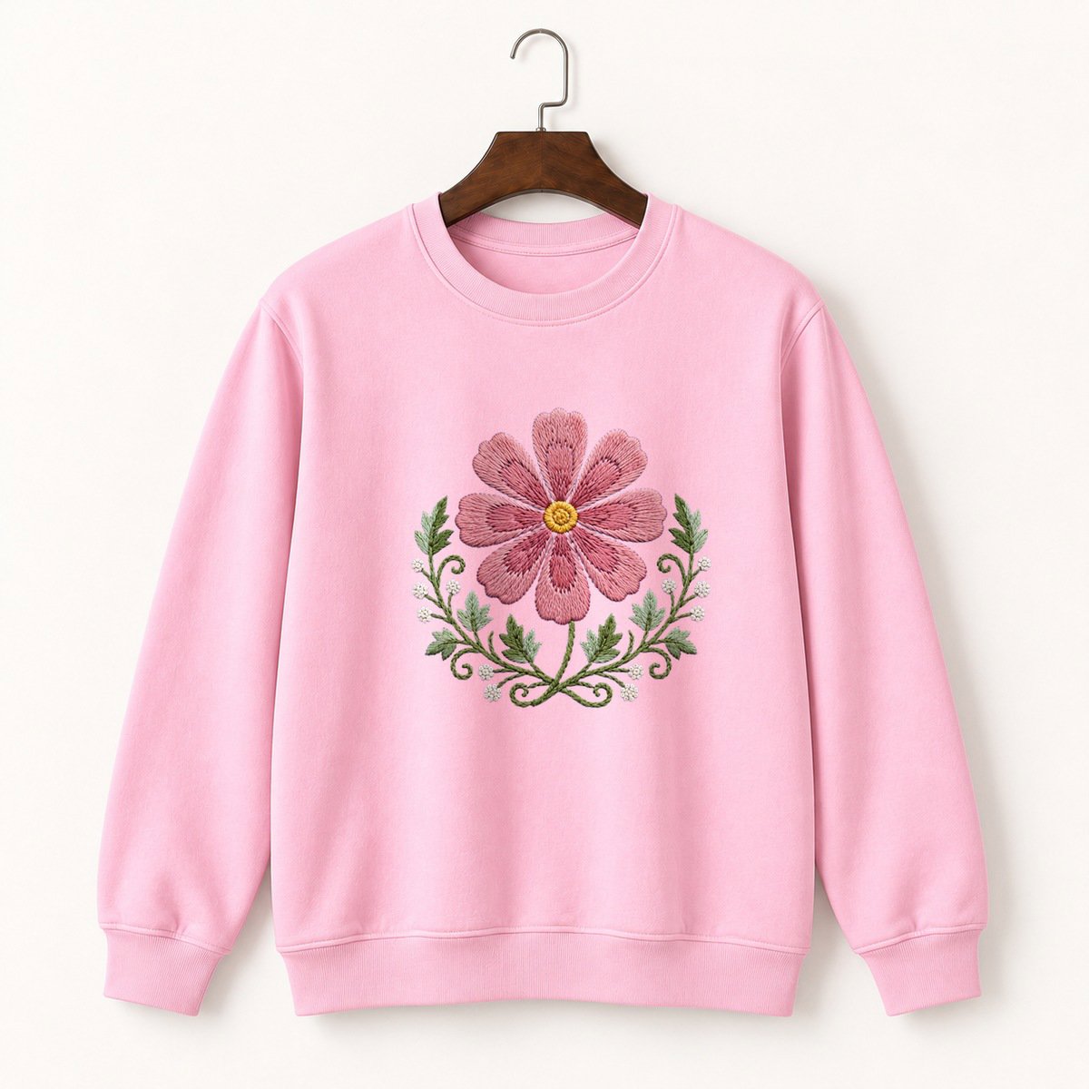 Cosmos Flower Crewneck Sweatshirt 4