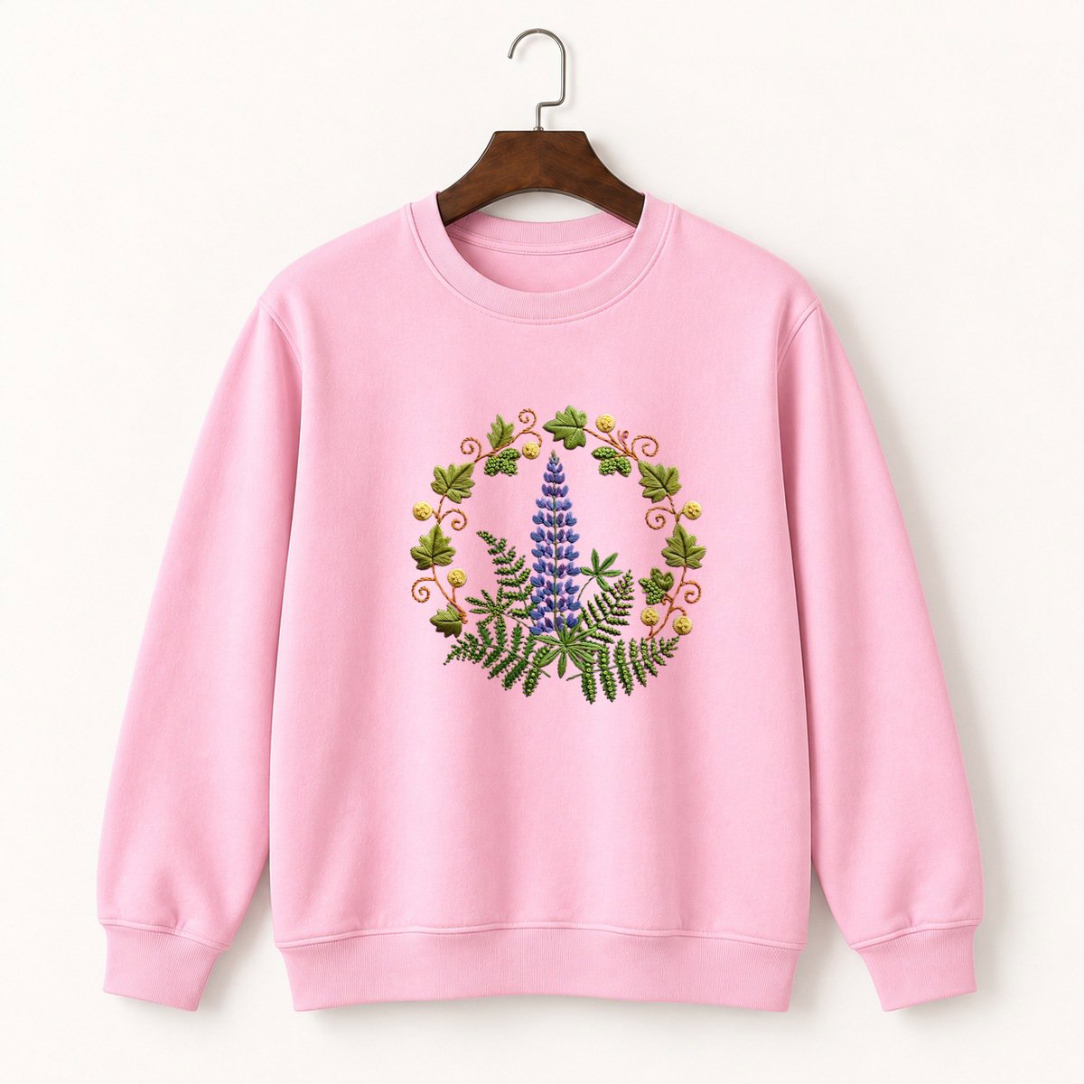 Lupine and Fern Crewneck Sweatshirt 4
