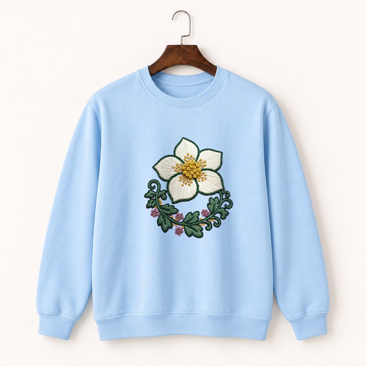 Hellebore Flower Crewneck Sweatshirt 1