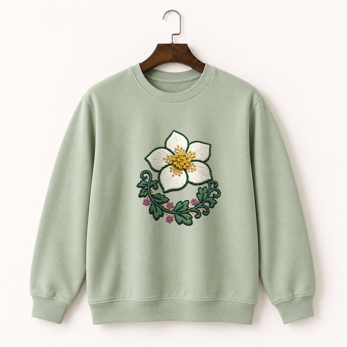 Hellebore Flower Crewneck Sweatshirt 2
