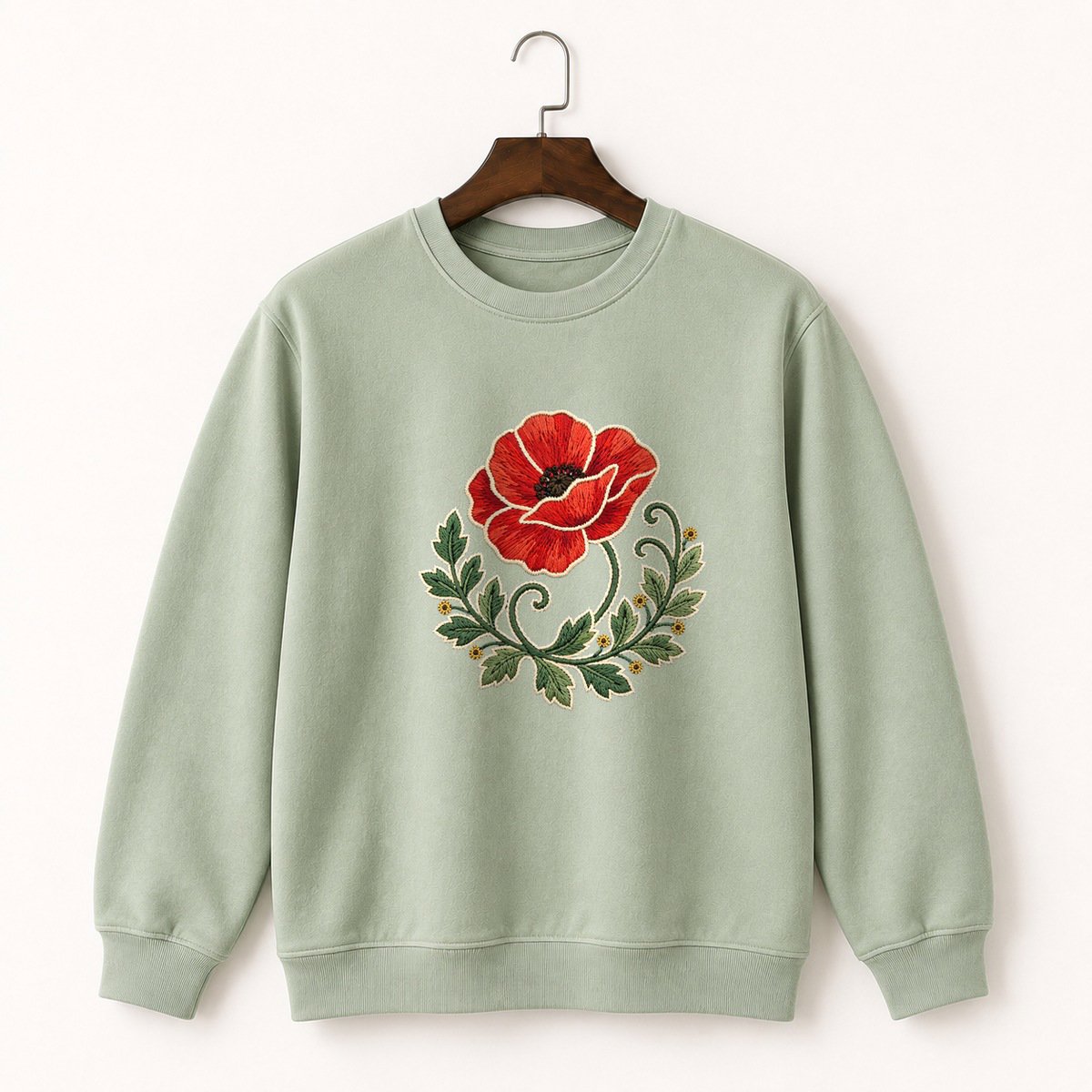 Poppy Flower Crewneck Sweatshirt 2