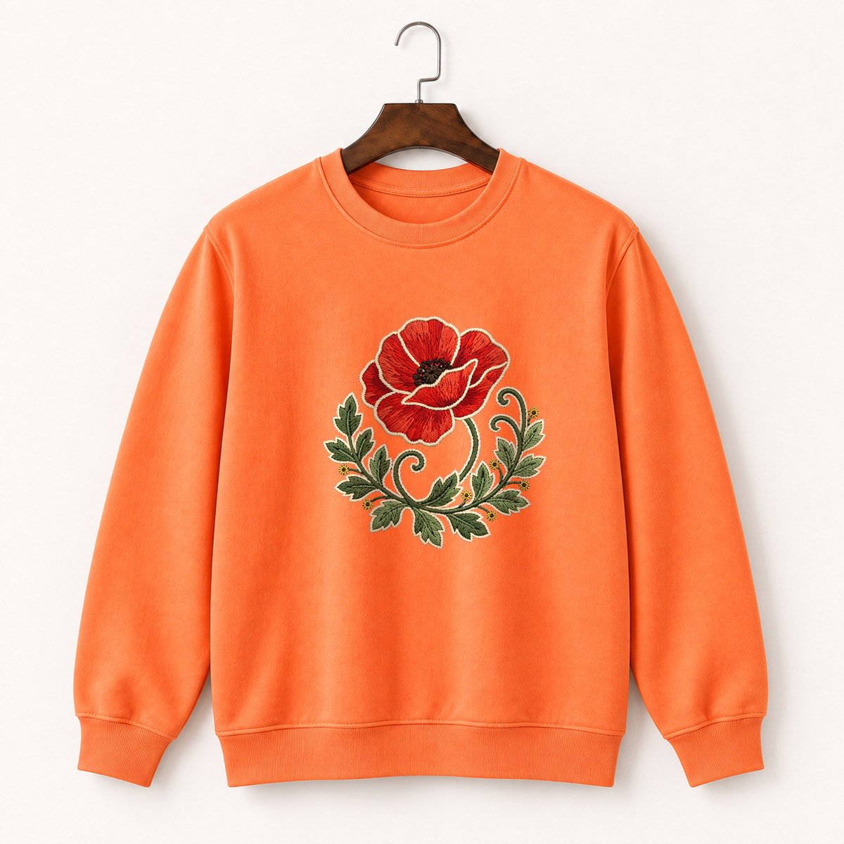 Poppy Flower Crewneck Sweatshirt 3