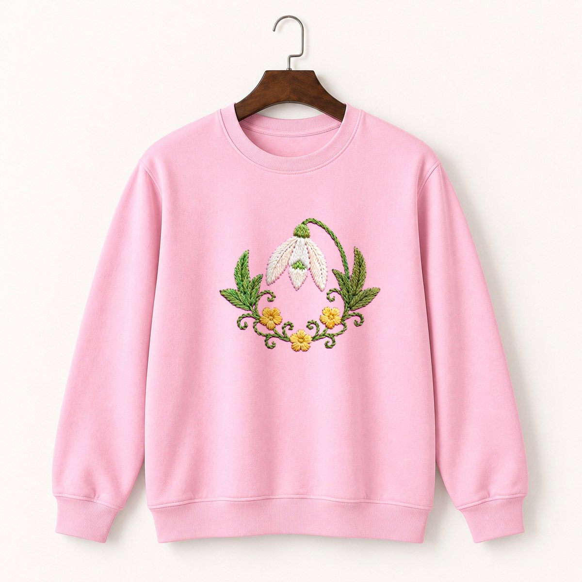 Snowdrop Flower Crewneck Sweatshirt 4
