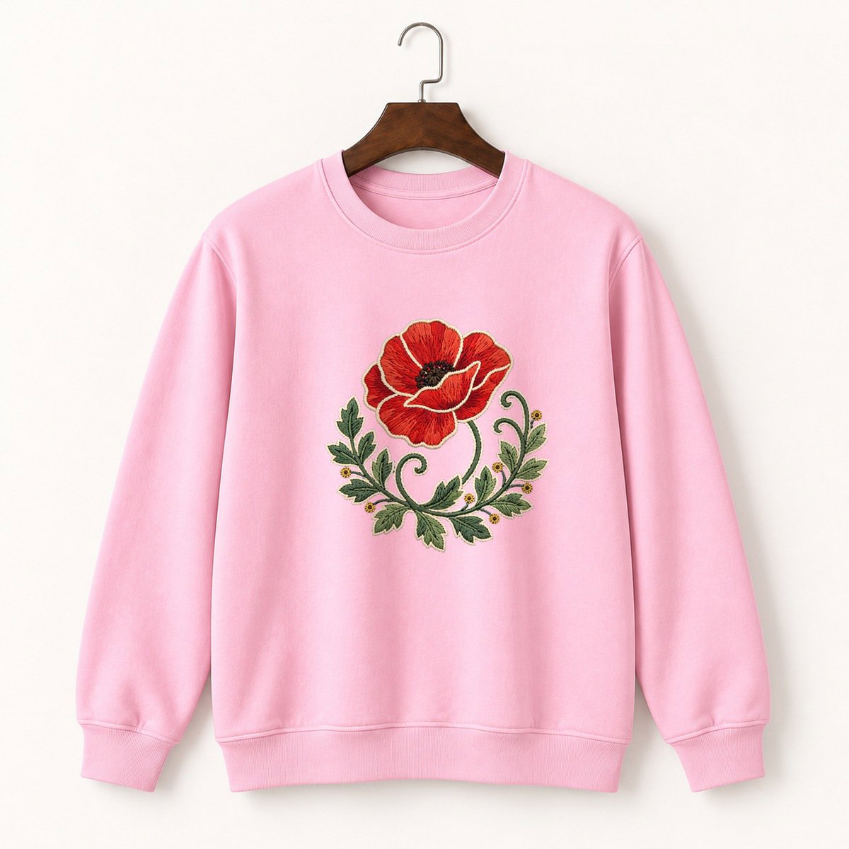 Poppy Flower Crewneck Sweatshirt 4