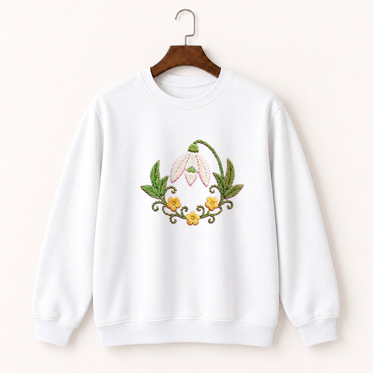 Snowdrop Flower Crewneck Sweatshirt 5
