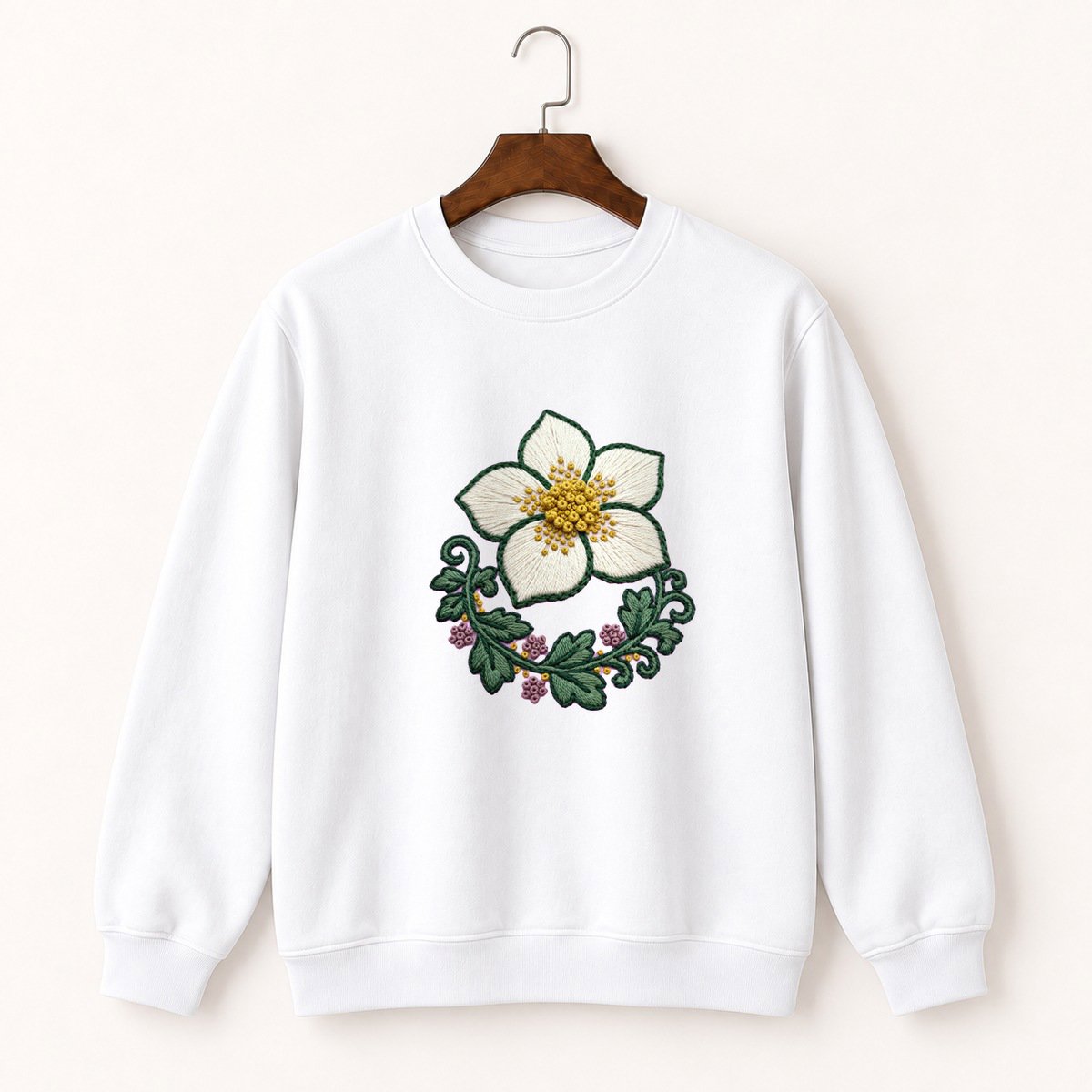 Hellebore Flower Crewneck Sweatshirt 5