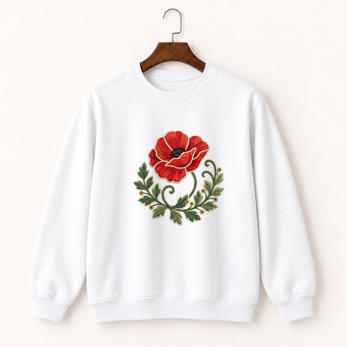 Poppy Flower Crewneck Sweatshirt 5