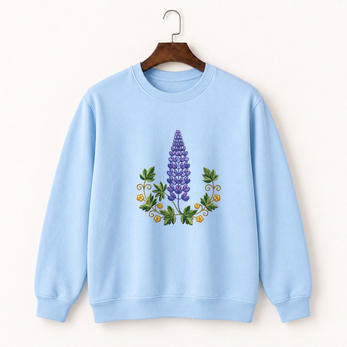 Lupine Flower Crewneck Sweatshirt 1