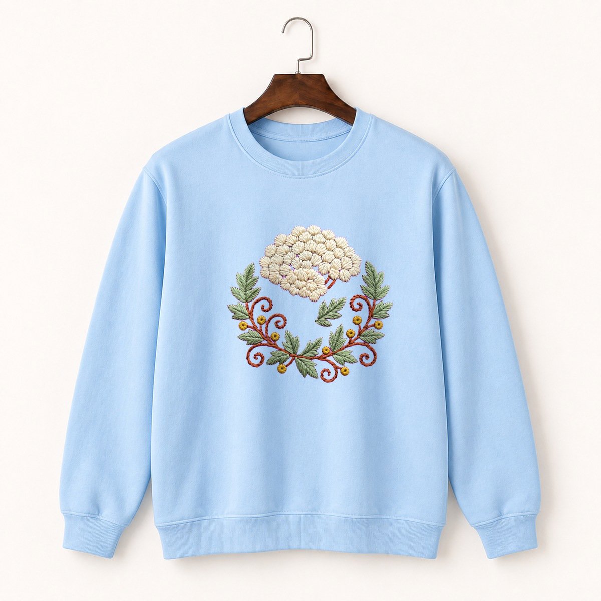 Yarrow Flower Crewneck Sweatshirt 1