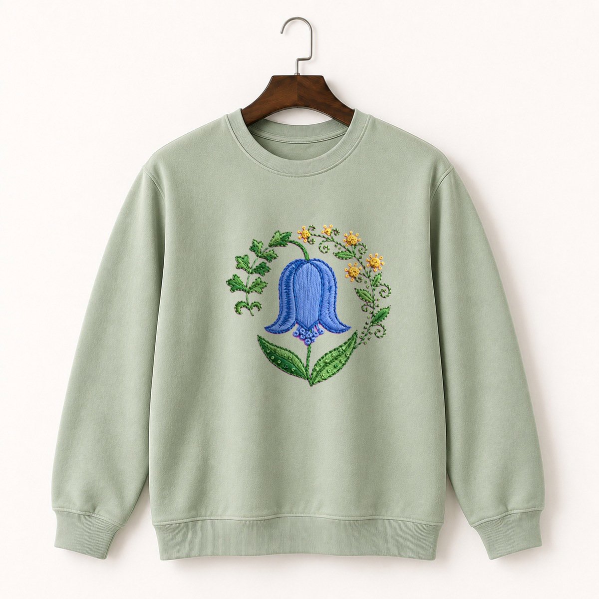 Bluebell Flower Crewneck Sweatshirt 2