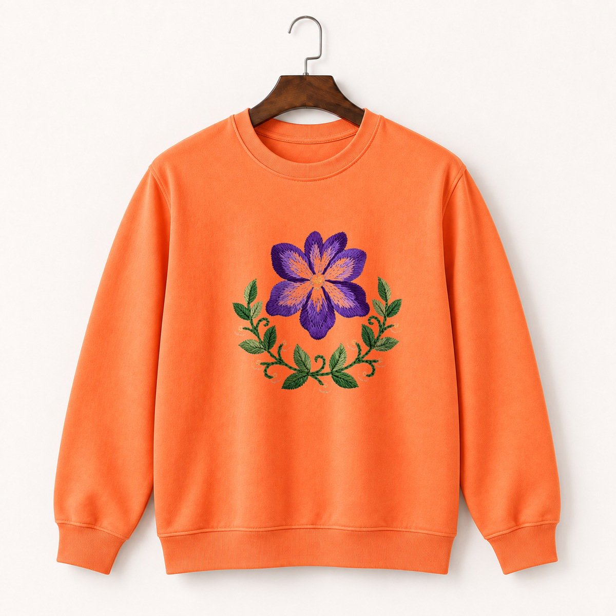 Violet Flower Crewneck Sweatshirt 3