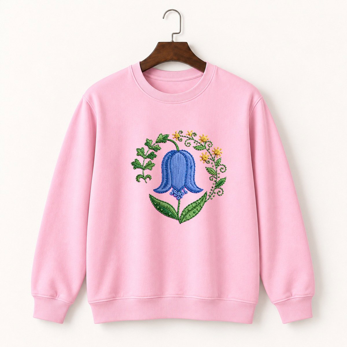 Bluebell Flower Crewneck Sweatshirt 4