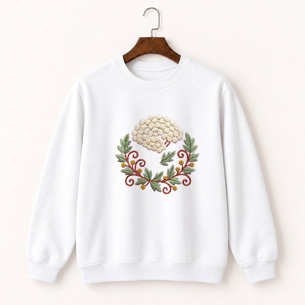 Yarrow Flower Crewneck Sweatshirt 5