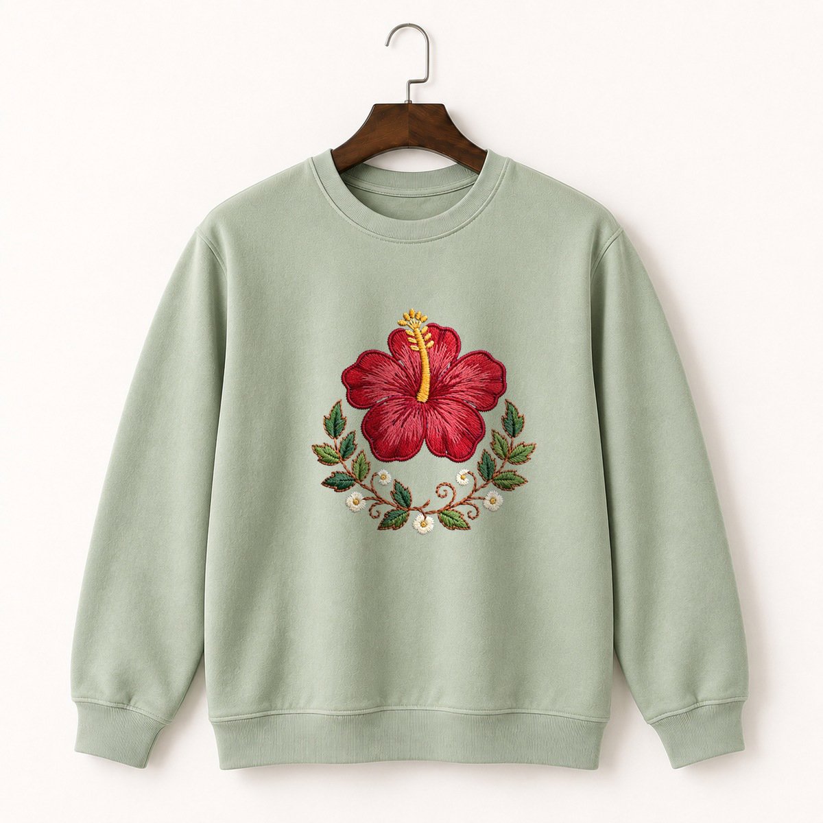 Hibiscus Flower Crewneck Sweatshirt 2