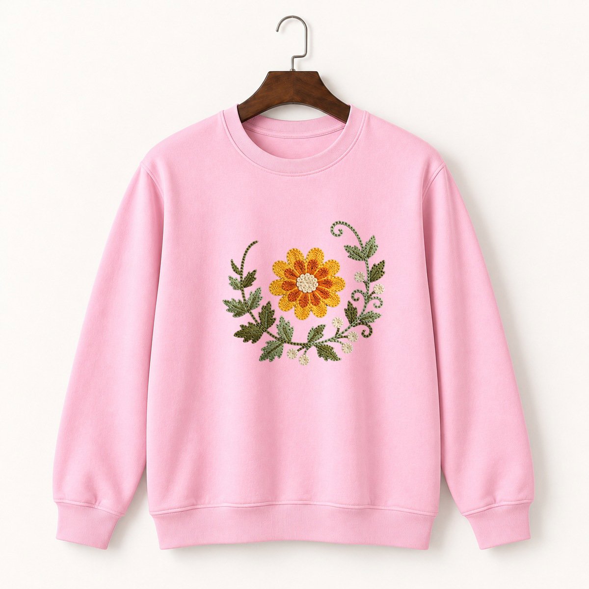 Calendula Flower Crewneck Sweatshirt 4