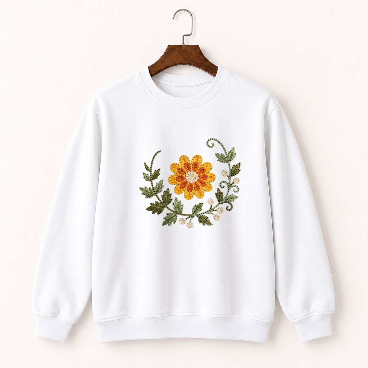 Calendula Flower Crewneck Sweatshirt 5