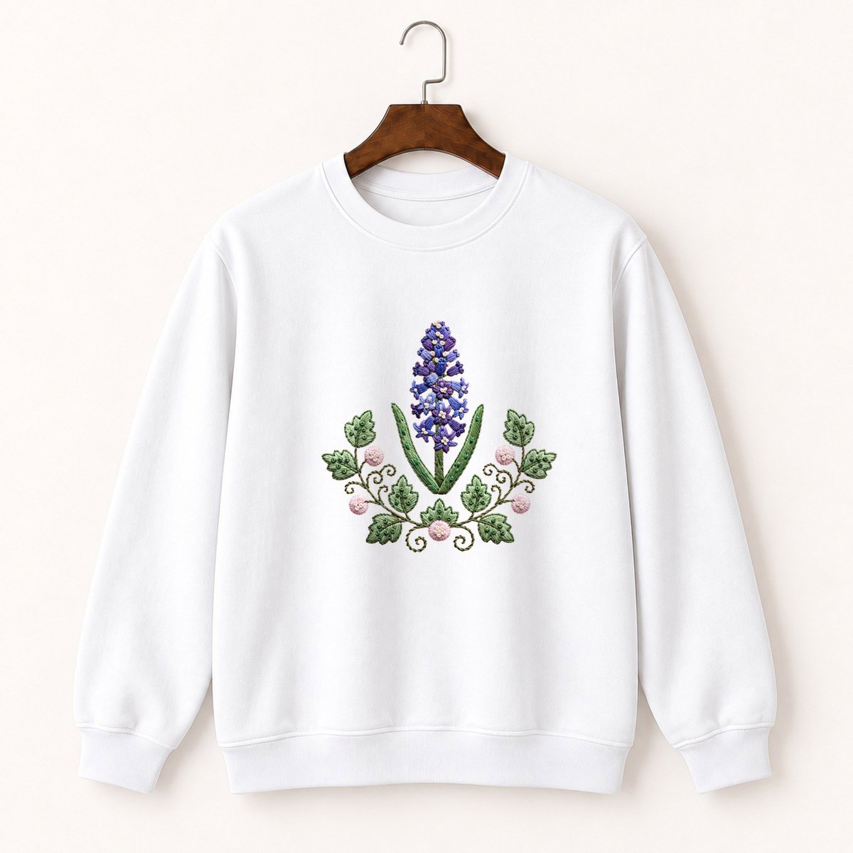Hyacinth Flower Crewneck Sweatshirt 5