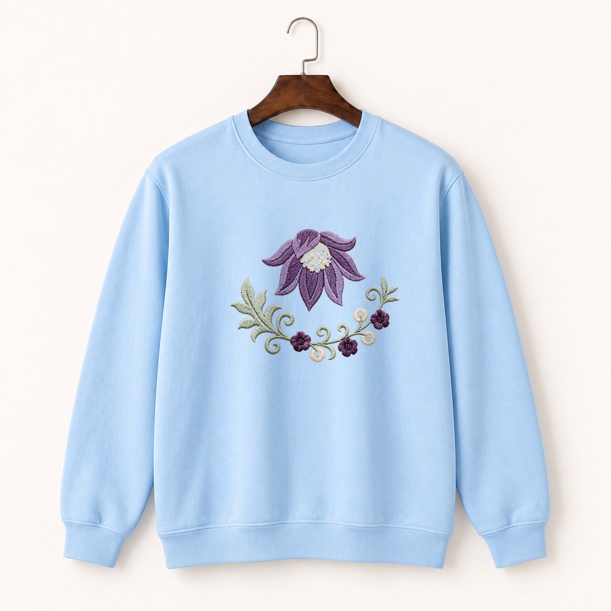 Pasque Flower Crewneck Sweatshirt 1