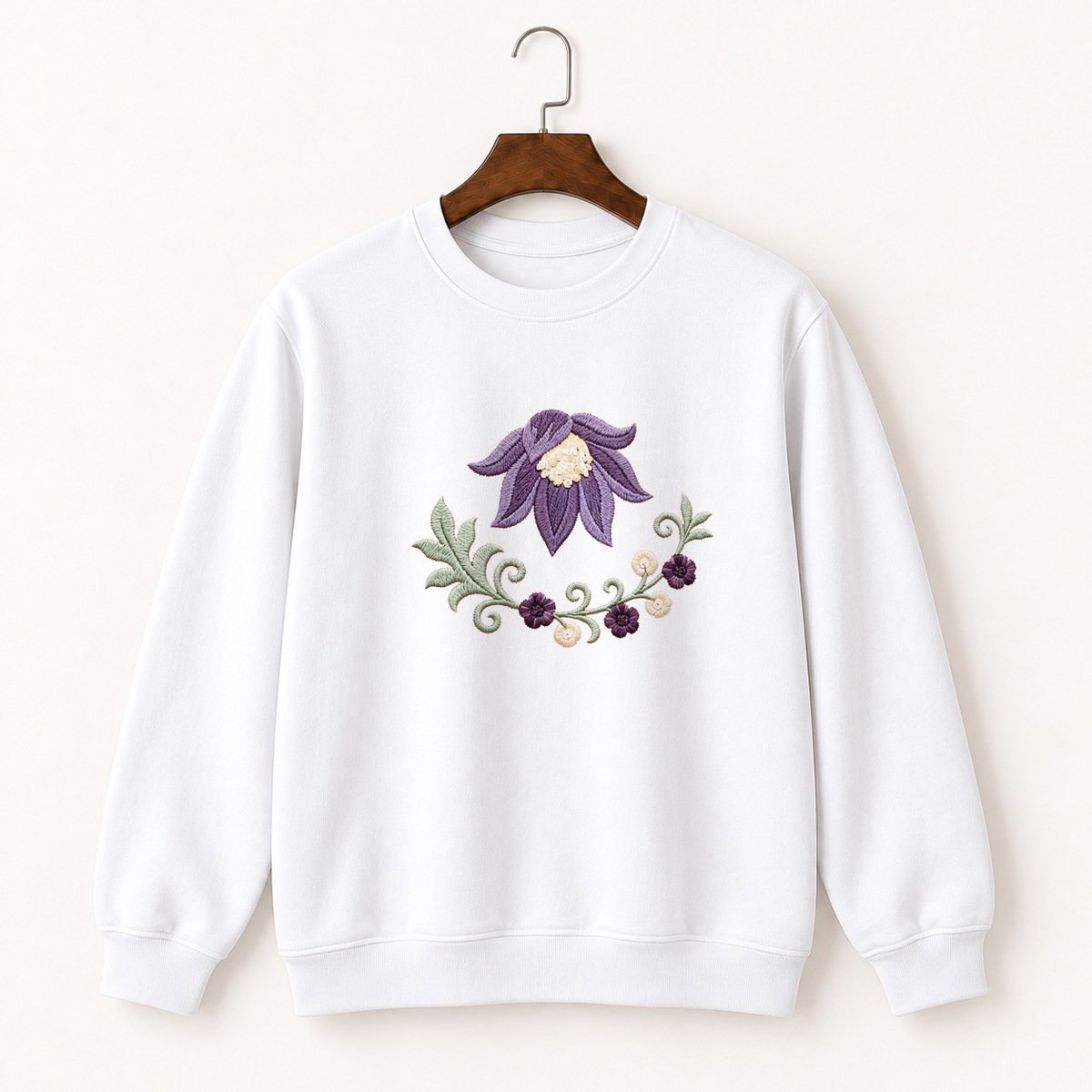 Pasque Flower Crewneck Sweatshirt 5