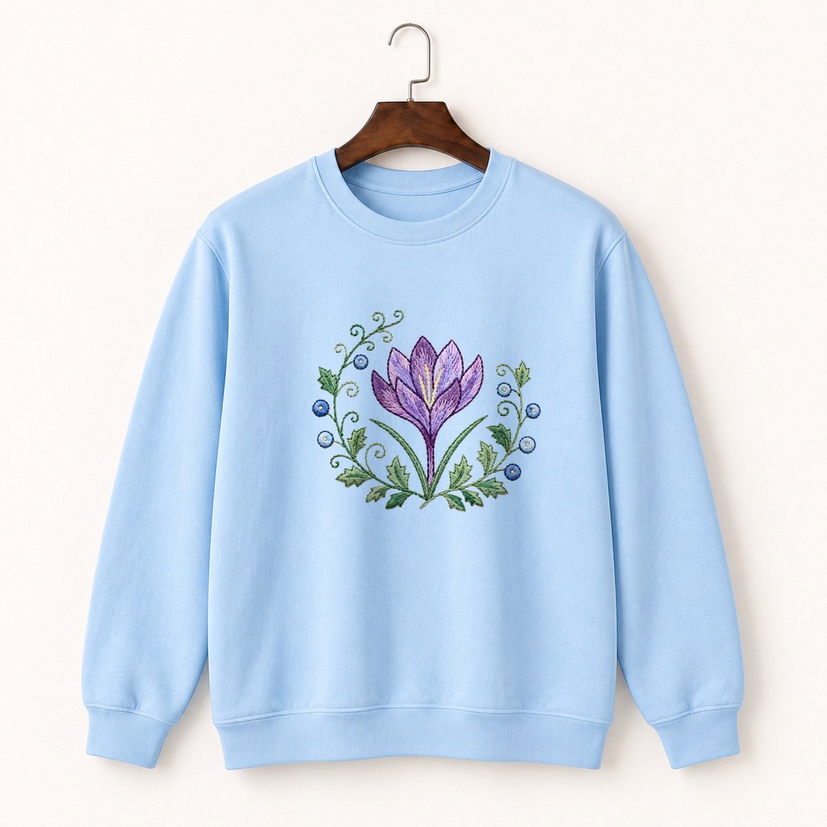 Crocus Flower Crewneck Sweatshirt 1