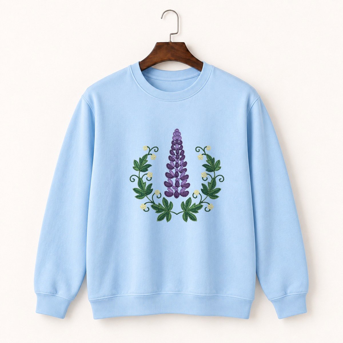 Lupine Flower Crewneck Sweatshirt 1