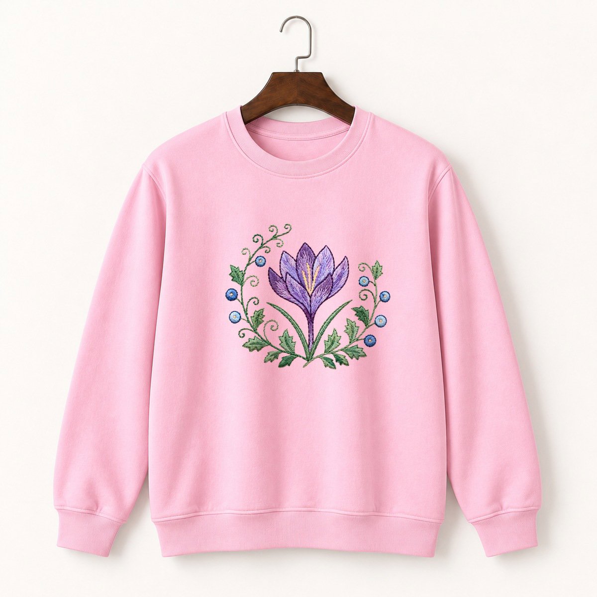 Crocus Flower Crewneck Sweatshirt 4