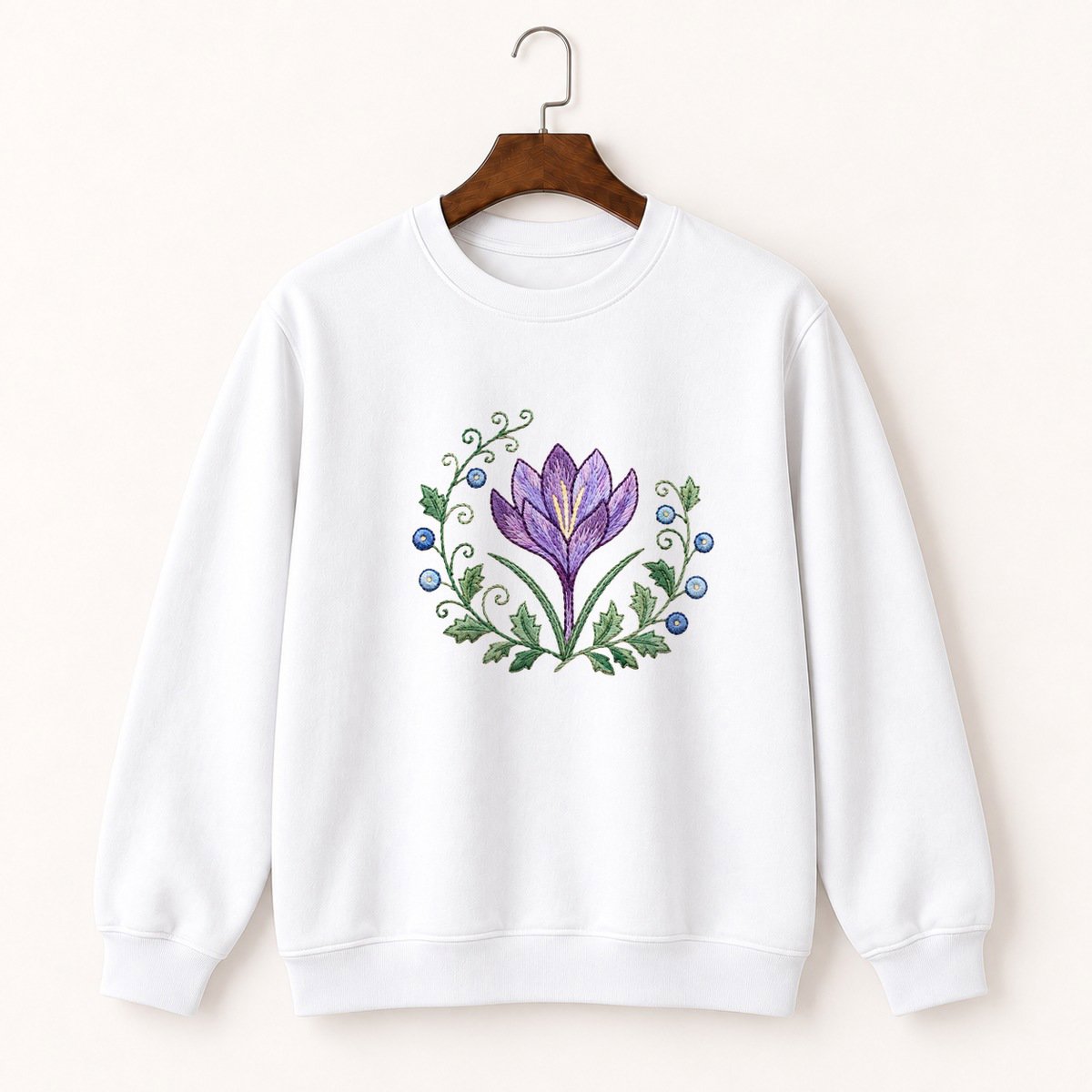 Crocus Flower Crewneck Sweatshirt 5
